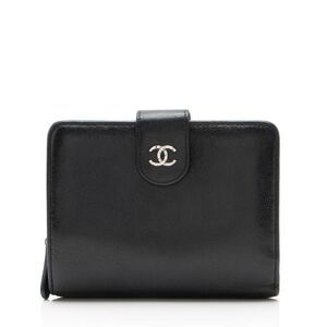Chanel Caviar Leather L-Zip French Purse Wallet